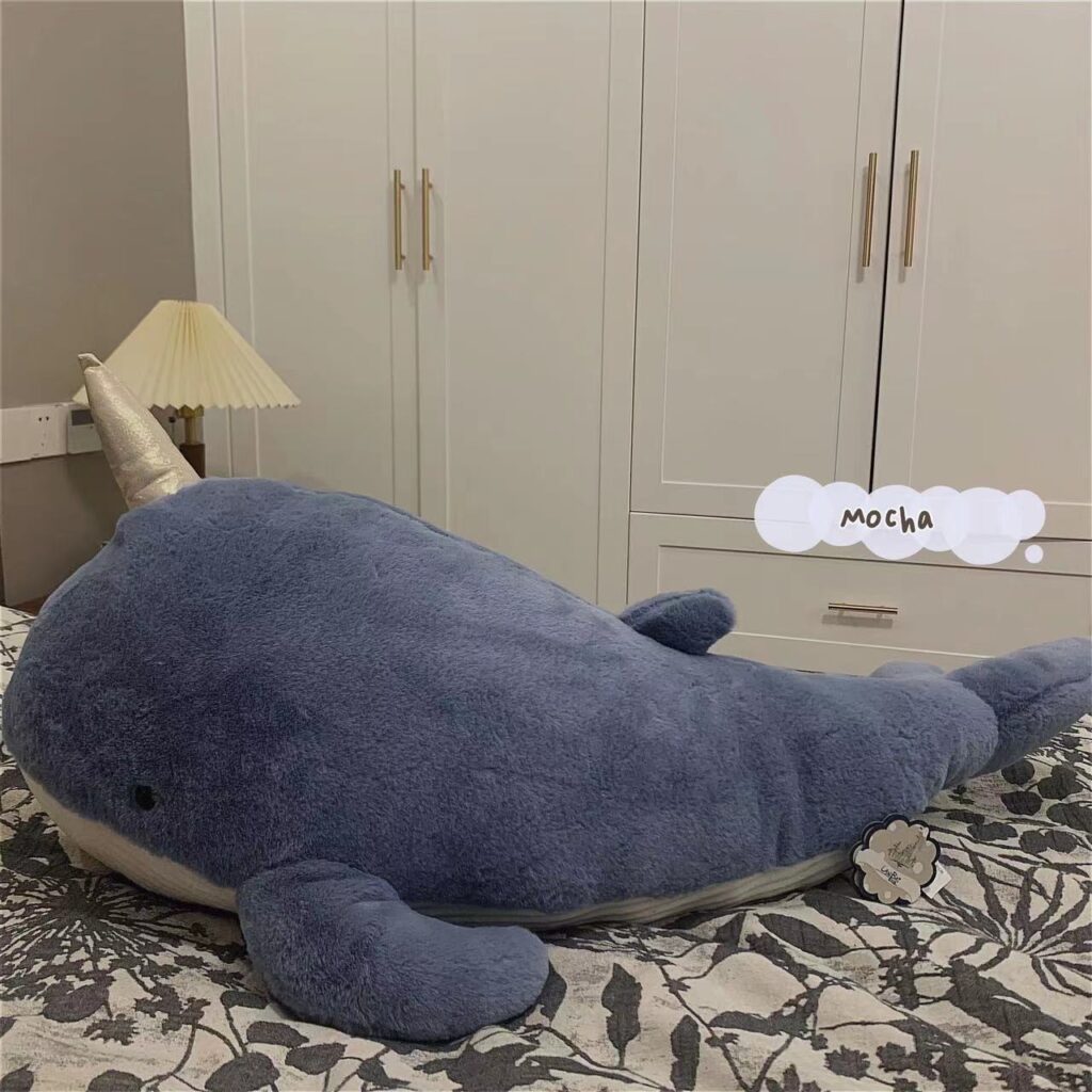 Weighted Whale Plush Whale Stuffed Animal Throw Pillow
